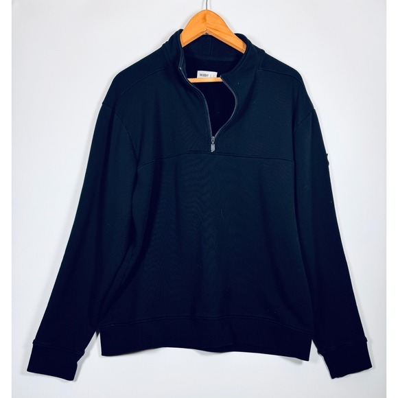 Willbo Other - WillBo Sweatshirt Mens Large Black Quarter Zip Pullover Minimalist Made in USA‎